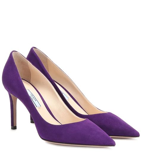 prada purple suede shoes|purple prada shoes.